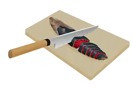 袋から出して切り分ける。